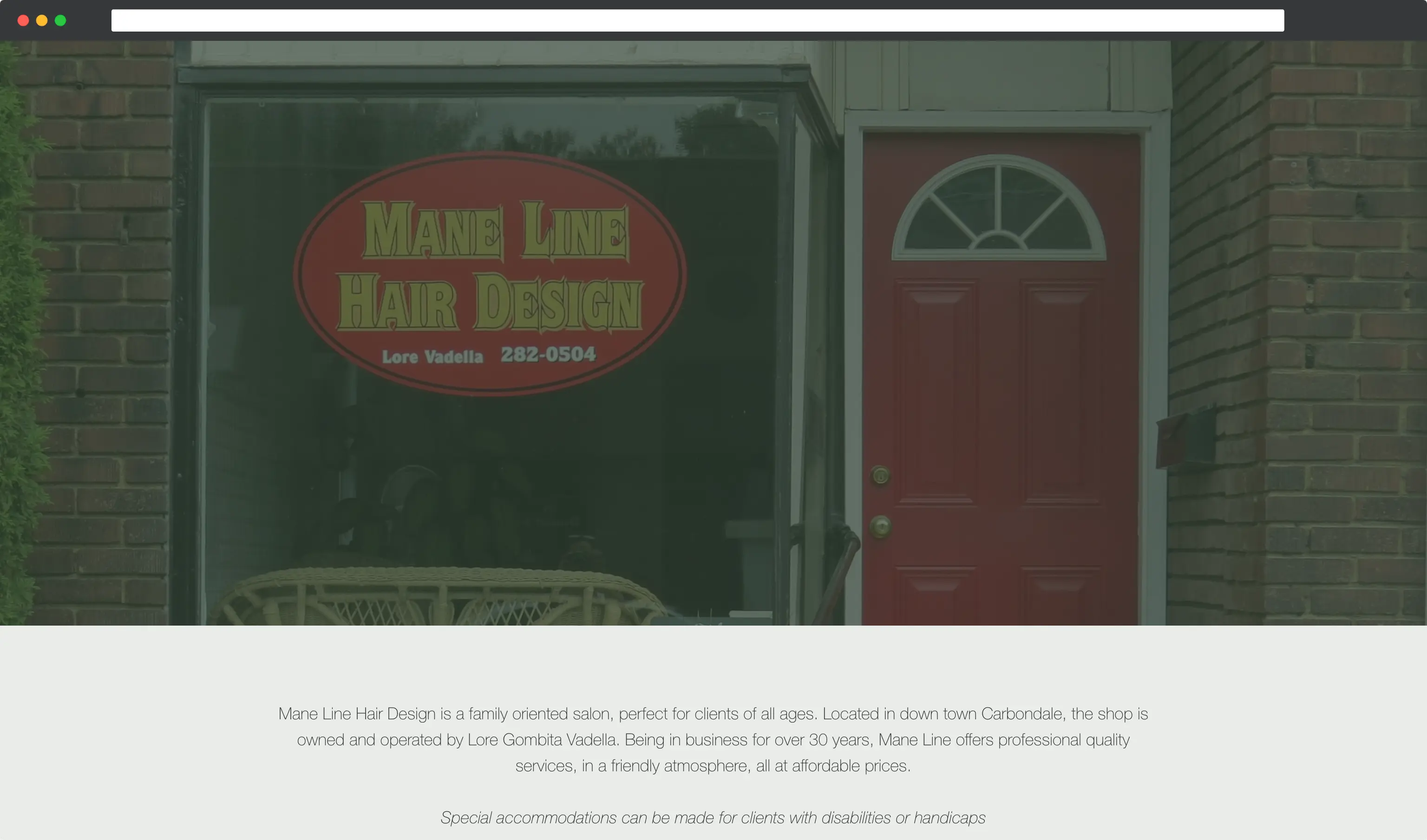 Picture of Mane Line Hair Design Website